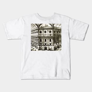 Vittorio Emanuele Gallery Milan Italy 19th century Kids T-Shirt